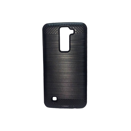 Picture of Back Cover Bumper MetaliC Look Case for LG (K350N) K8 - Color: Black