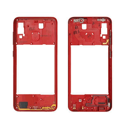 Picture of Middle Frame for Samsung Galaxy A20 2019 A205F - Color: Red