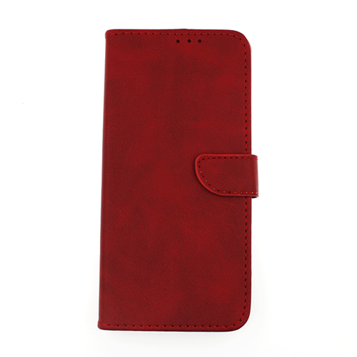 Picture of Leather Book Case with Clip for Samsung A426B Galaxy A42 - Color: Red