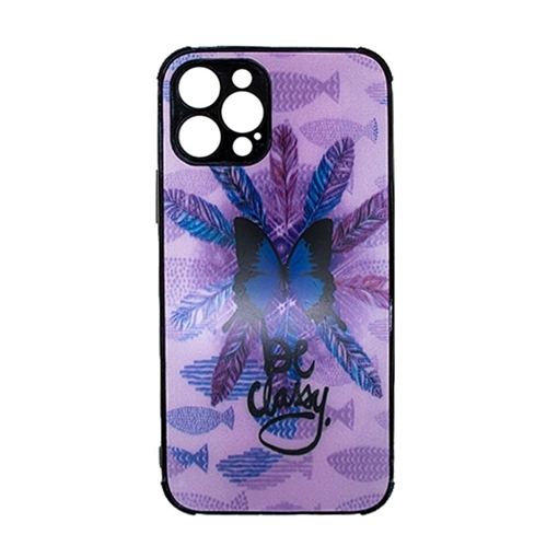 Picture of Silicone Back Cover For Iphone 12 Pro 5G - Color: Purple With A Butterfly