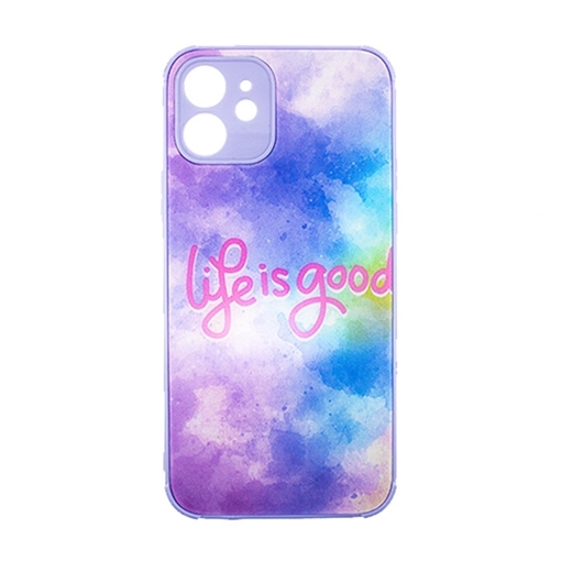 Picture of Silicone Back Cover For Iphone 12 5G - Color: Colorful Purple