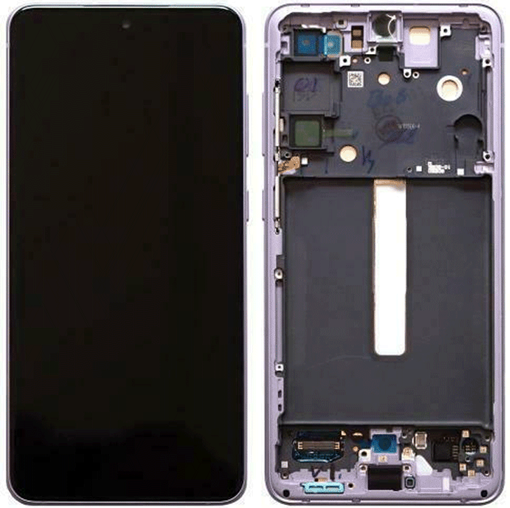 Picture of Original LCD Screen with Touch Mechanism and Bezel for Samsung Galaxy S21 FE (G990B) GH82-26414D - Color: Purple