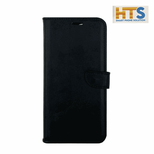 Picture of HTS Book Cover Stand Leather Wallet with Clip For Xiaomi Redmi Note 7 Pro - Color-Black