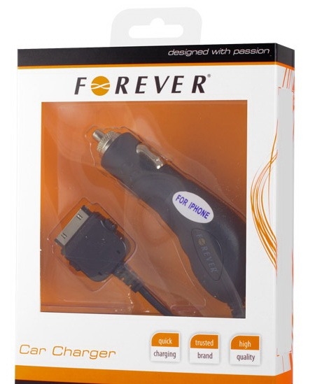 Forever Φορτιστής αυτοκινήτου iPhone 3G 3GS 4g 4s 1100 mAh HQ