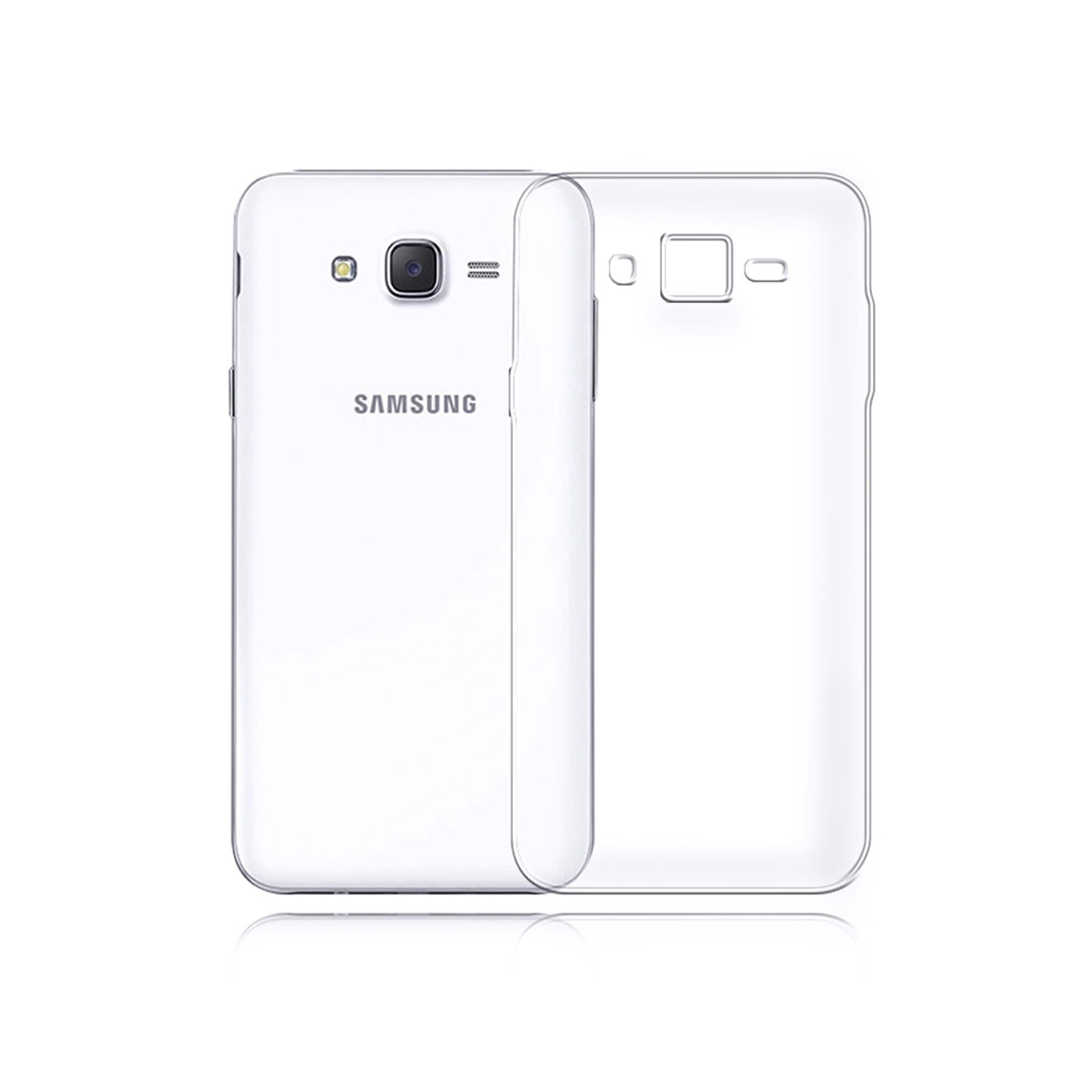 Θήκη Πλάτης Σιλικόνης για Samsung J500F Galaxy J5 2015 - Χρώμα: Διάφανο