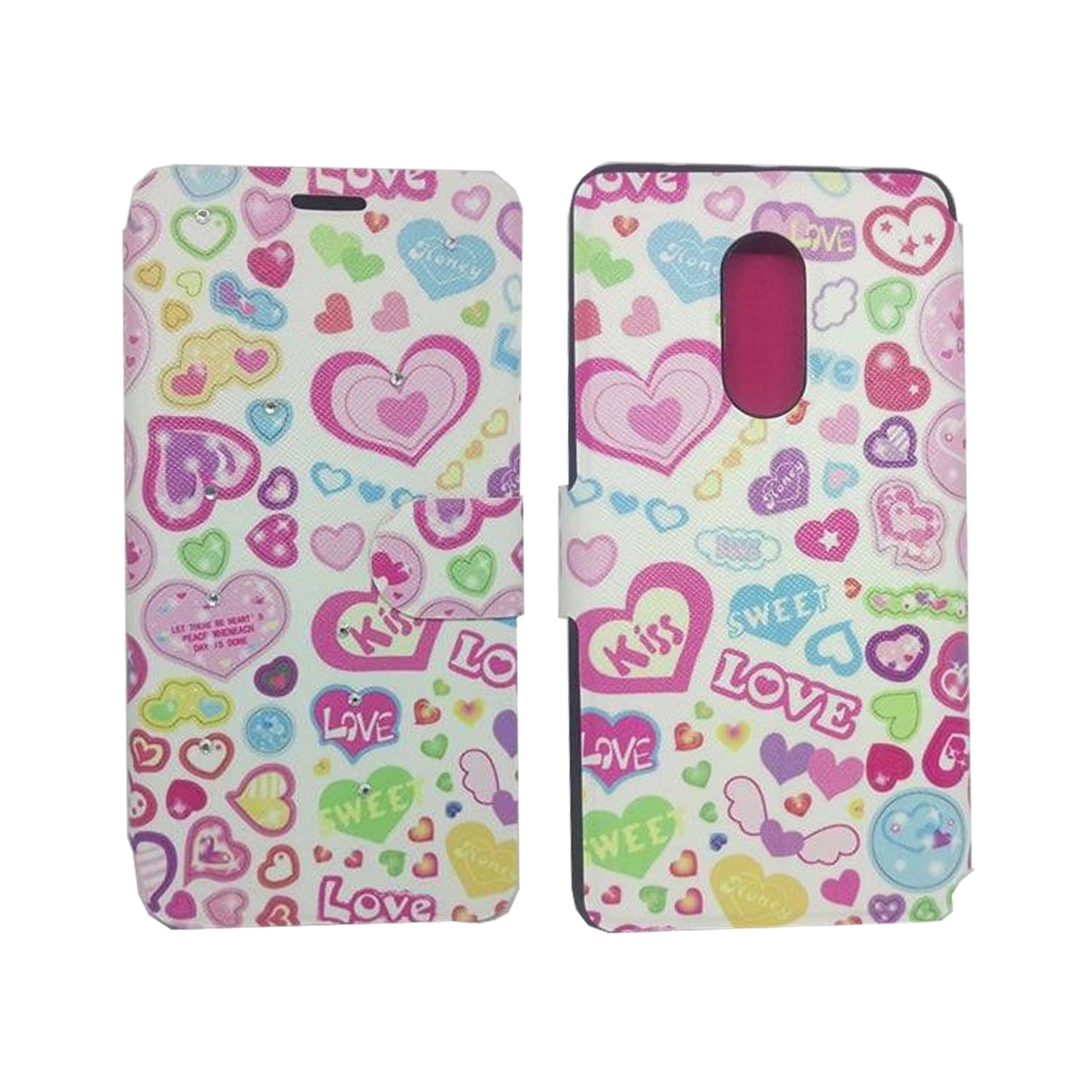 Θήκη Βιβλίο Heart Design για Xiaomi Redmi Note 4