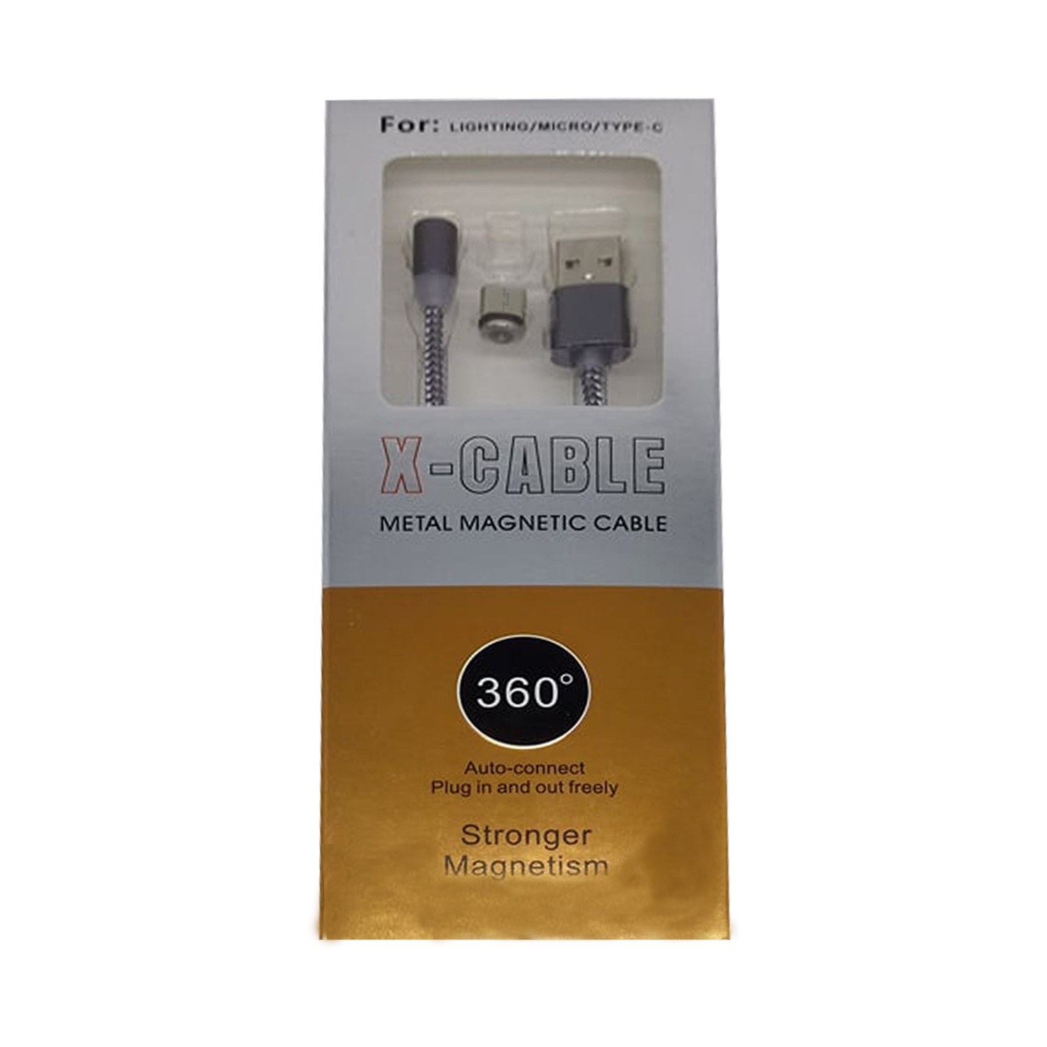 X-Cable Metal Magnetic Braided Cable USB σε microUSB (1.2m) με αποσπώμενο βύσμα