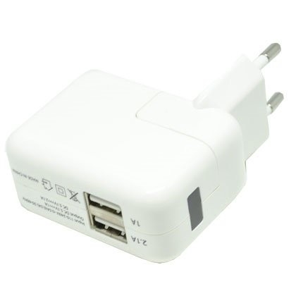 Two-port USB charger LED charging display