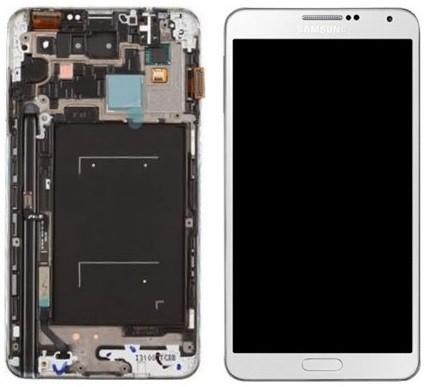 SUPER AMOLED Οθόνη LCD με Μηχανισμό Αφής για Samsung Galaxy Note 3 N9005 (SWAP) - Χρώμα: Λευκό