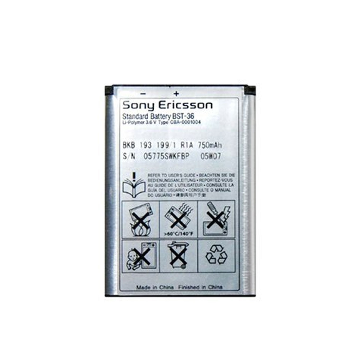 Μπαταρία Συμβατή για Sony Ericsson BST-36 K510I/Z550I/W200I/Z550I/T280I/Z310I/J300I/K330I 750 mAh