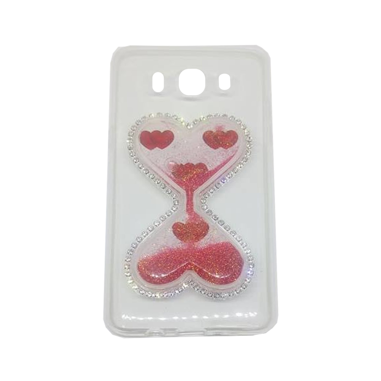 Θήκη Πλάτης Σιλικόνης Hourglass Liquid για Samsung J510F Galaxy J5 2016 - Χρώμα: Κόκκινο
