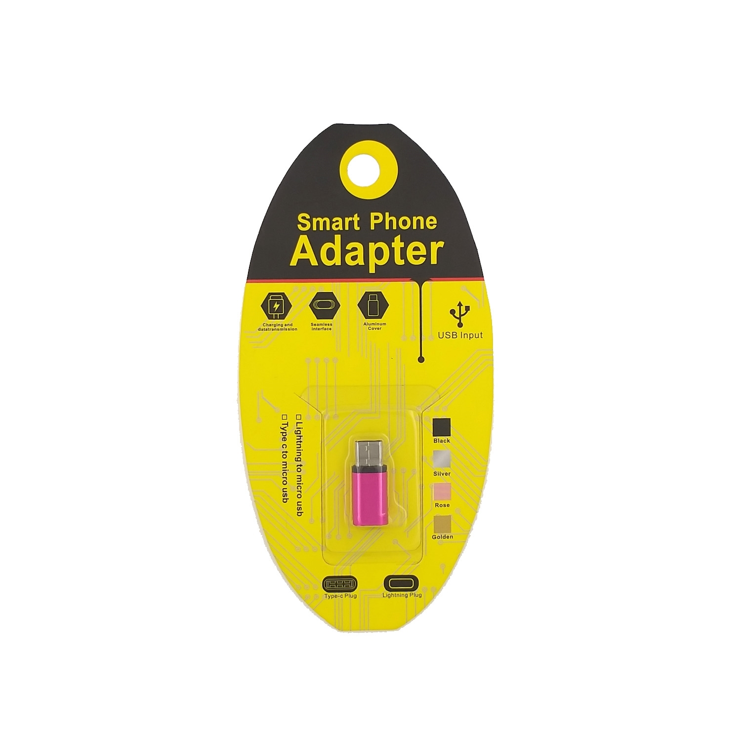 OEM Smart phone Adapter MicroUSB (Female) to Type-C (Male) - Χρώμα: Φούξια