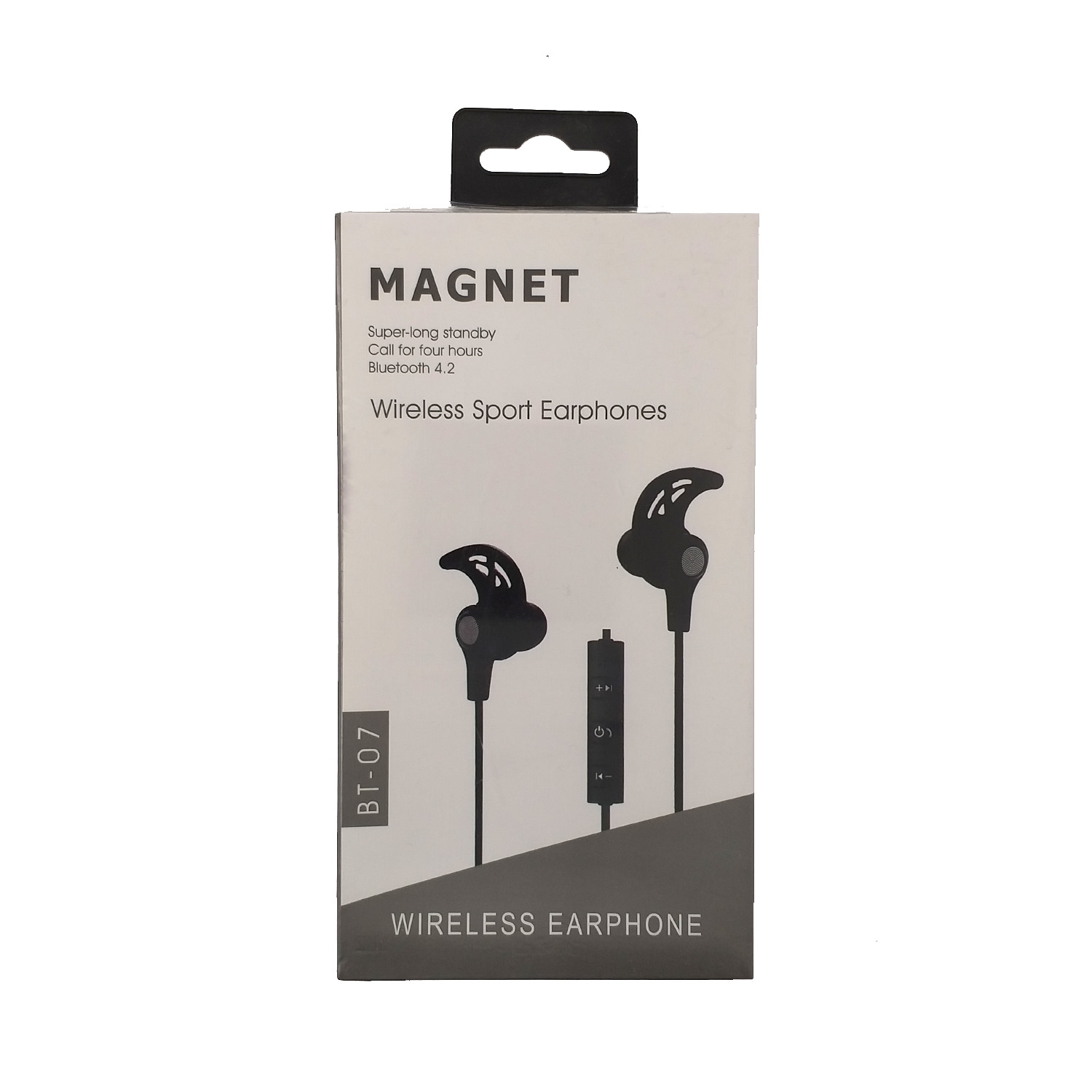 Magnet Wireless sport Earphones (BT-07) - Χρώμα: Μαύρο