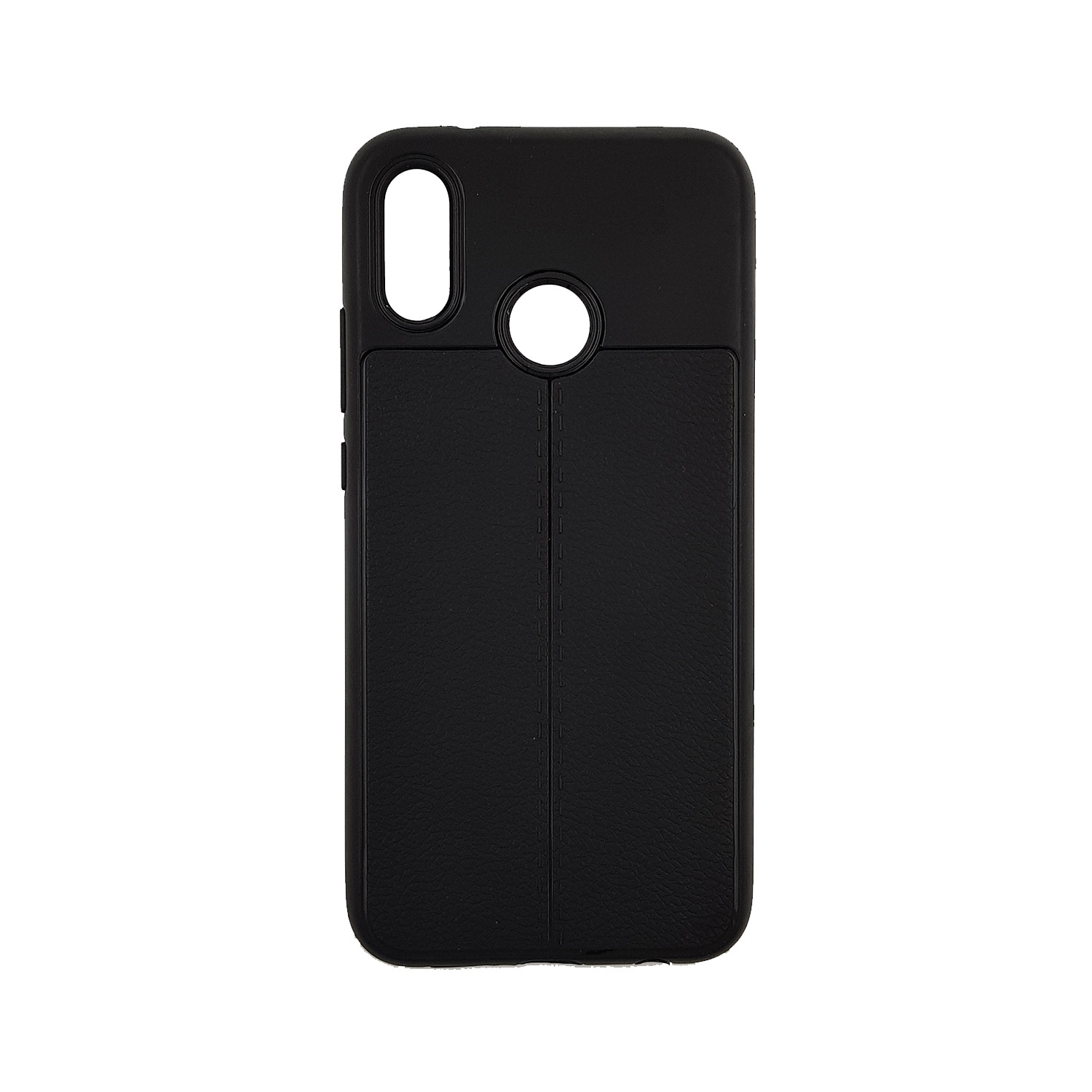Θήκη Πλάτης Σιλικόνης Litchi για Huawei P20 Lite - Χρώμα: Μαύρο