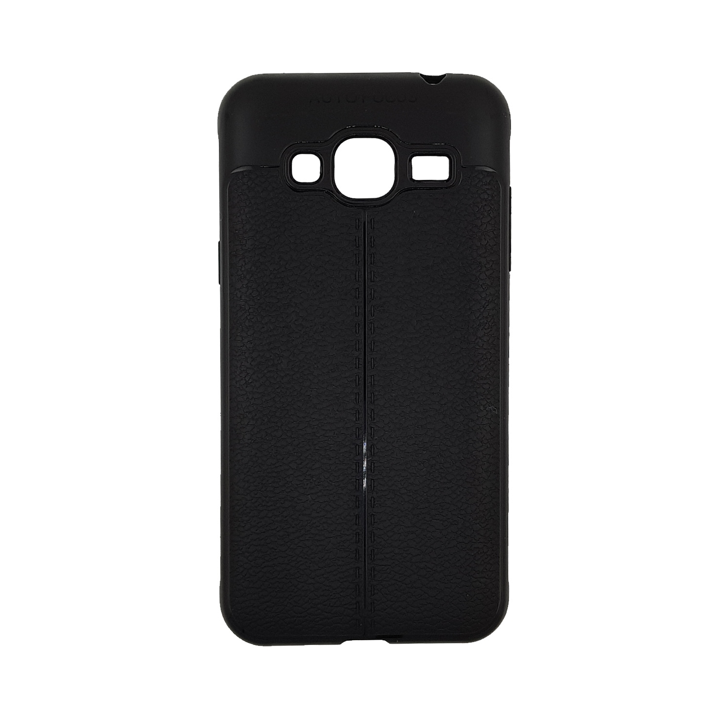 Θήκη Πλάτης Σιλικόνης Litchi για Samsung J320F Galaxy J3 2016 - Χρώμα: Μαύρο