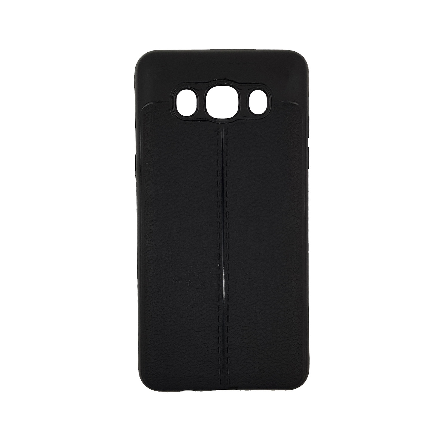 Θήκη Πλάτης Σιλικόνης Litchi για Samsung J510F Galaxy J5 2016 - Χρώμα: Μαύρο