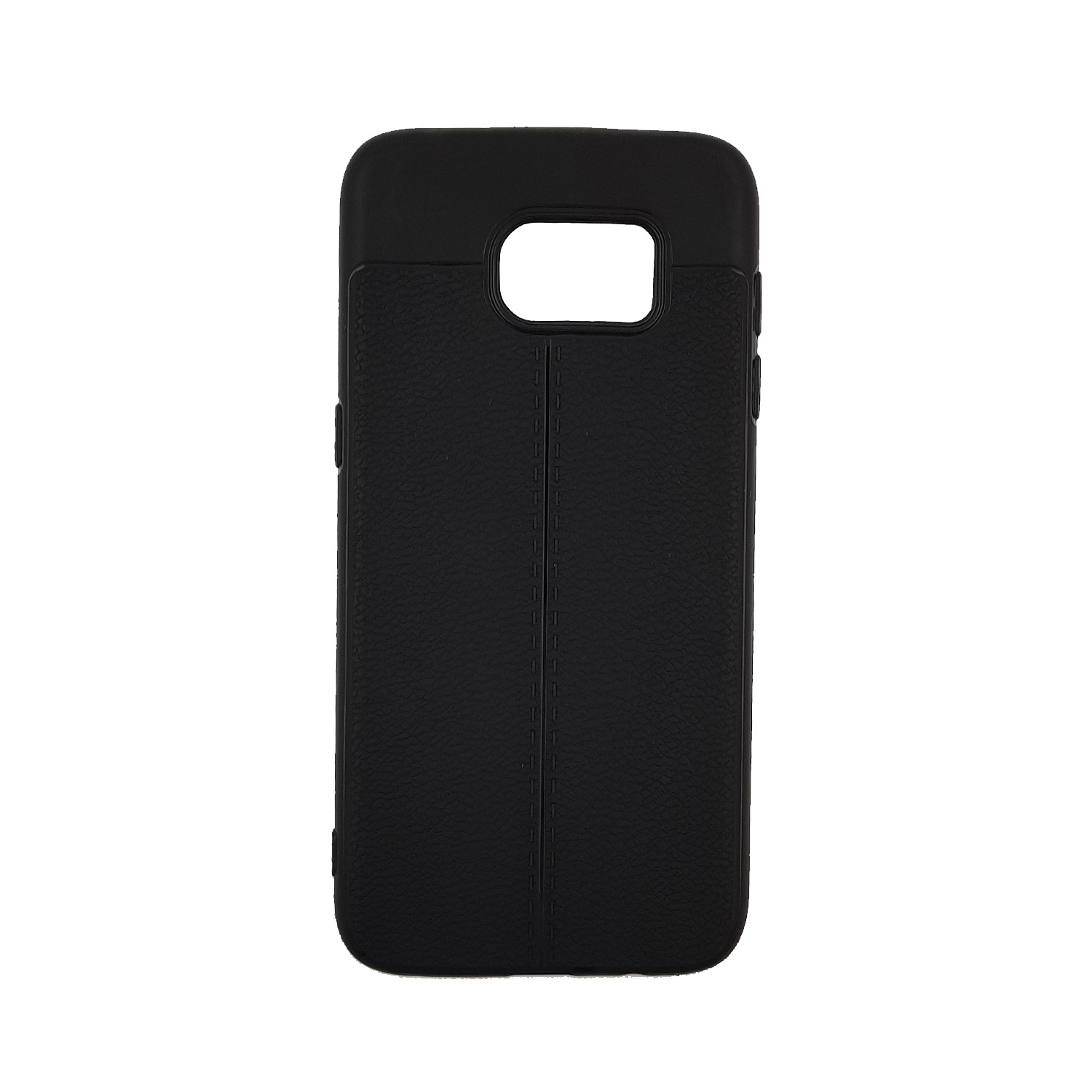 Θήκη Πλάτης Σιλικόνης Litchi για Samsung G935F Galaxy S7 Edge - Χρώμα: Μαύρο