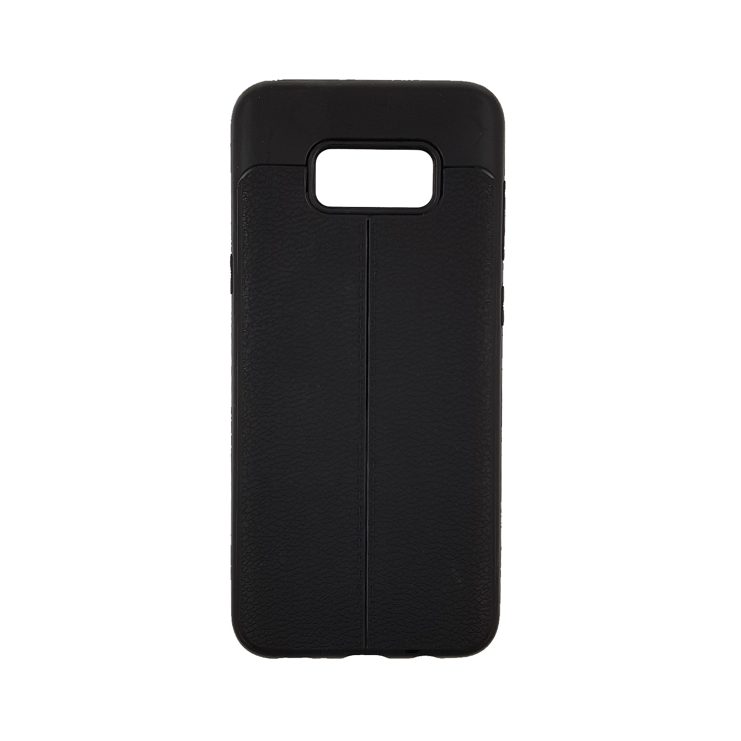 Θήκη Πλάτης Σιλικόνης Litchi για Samsung G955F Galaxy S8 Plus - Χρώμα: Μαύρο