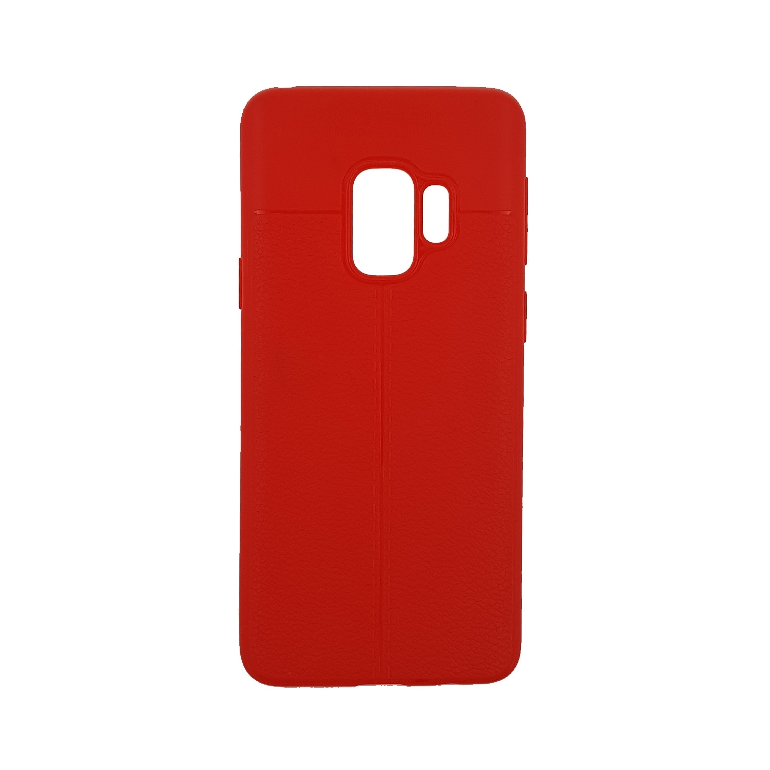 Θήκη Πλάτης Σιλικόνης Litchi για Samsung G960F Galaxy S9 - Χρώμα: Κόκκινο