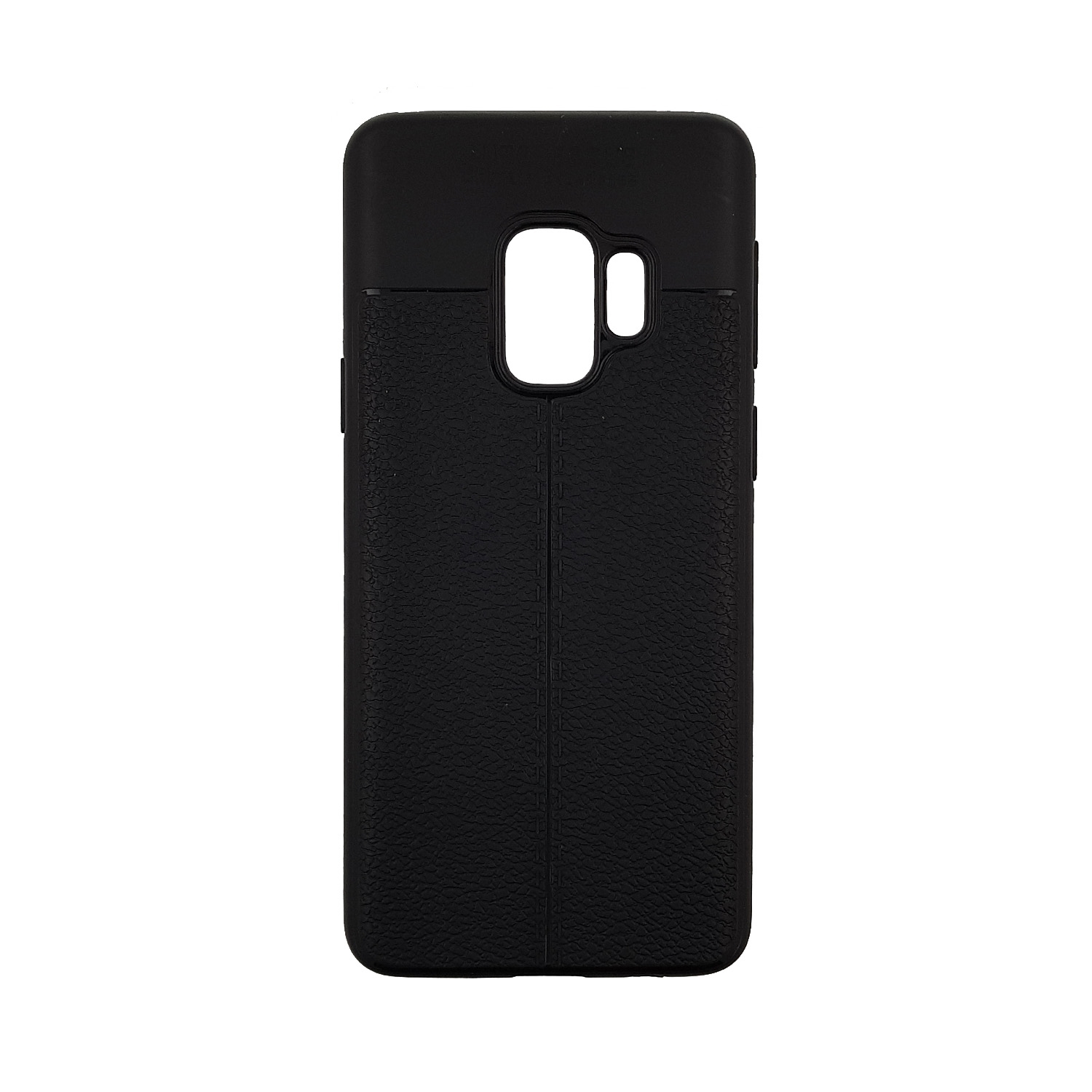Θήκη Πλάτης Σιλικόνης Litchi για Samsung G960F Galaxy S9 - Χρώμα: Μαύρο