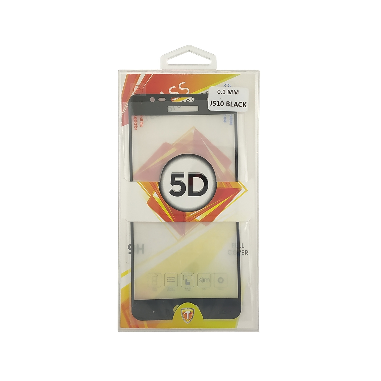 Προστασία Οθόνης Tempered Glass 9H/5D Full Glue Full Cover 0.1mm για Samsung Galaxy J510F J5 2016 - Χρώμα: Μαύρο