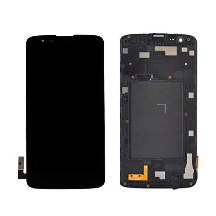 Οθόνη LCD με Μηχανισμό Αφής και Πλαίσιο για LG Q7 Tribute 5 (X210) - Χρώμα: Μαύρο