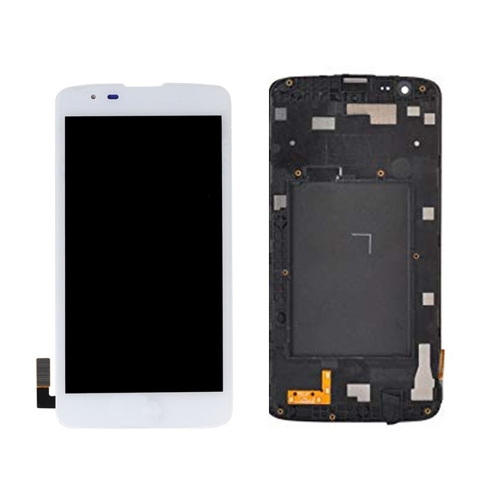 Οθόνη LCD με Μηχανισμό Αφής και Πλαίσιο για LG Q7 - Tribute 5 (X210) - Χρώμα: Λευκό