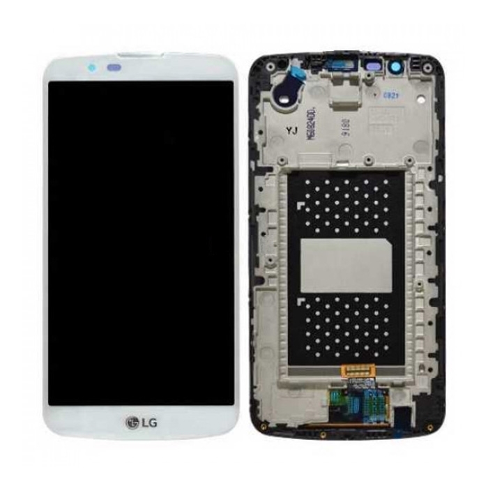 Οθόνη LCD με Μηχανισμό Αφής και Πλαίσιο για LG K420N/K430 K10 + FRAME - Χρώμα: Λευκό