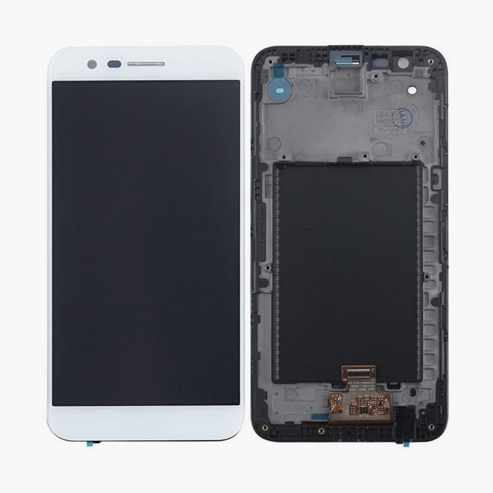 Οθόνη LCD με Μηχανισμό Αφής και Πλαίσιο για LG M250N K10 2017 - Χρώμα: Λευκό