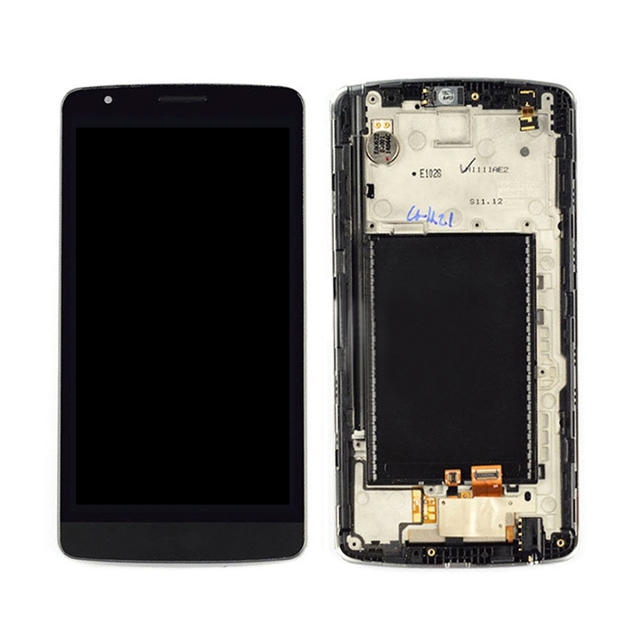 Οθόνη LCD με Μηχανισμό Αφής και Πλαίσιο για LG G3 Stylus D690 - Χρώμα: Μαύρο