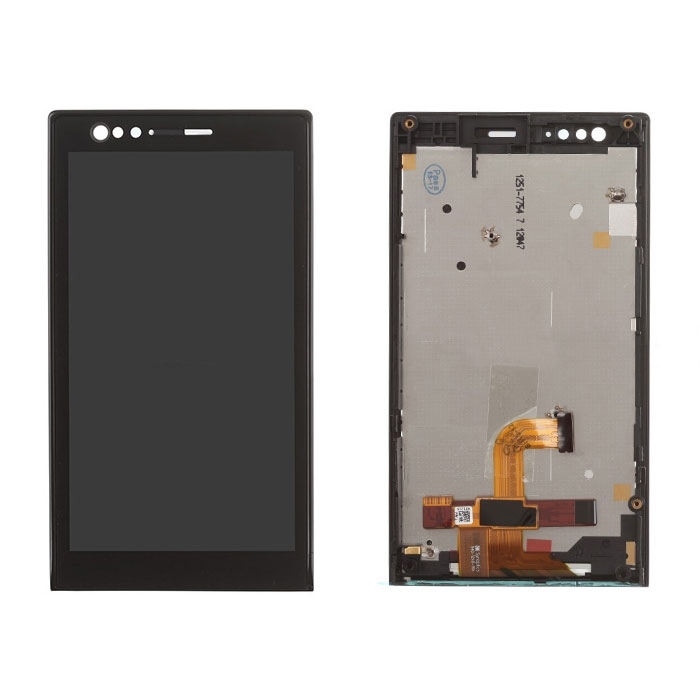 Οθόνη LCD με Μηχανισμό Αφής και Πλαίσιο για Sony Xperia P LT22 - Χρώμα: Μαύρο