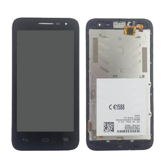 Οθόνη LCD με Μηχανισμό Αφής και Πλαίσιο για Alcatel One Touch Pop D5 5038 - Χρώμα: Μαύρο