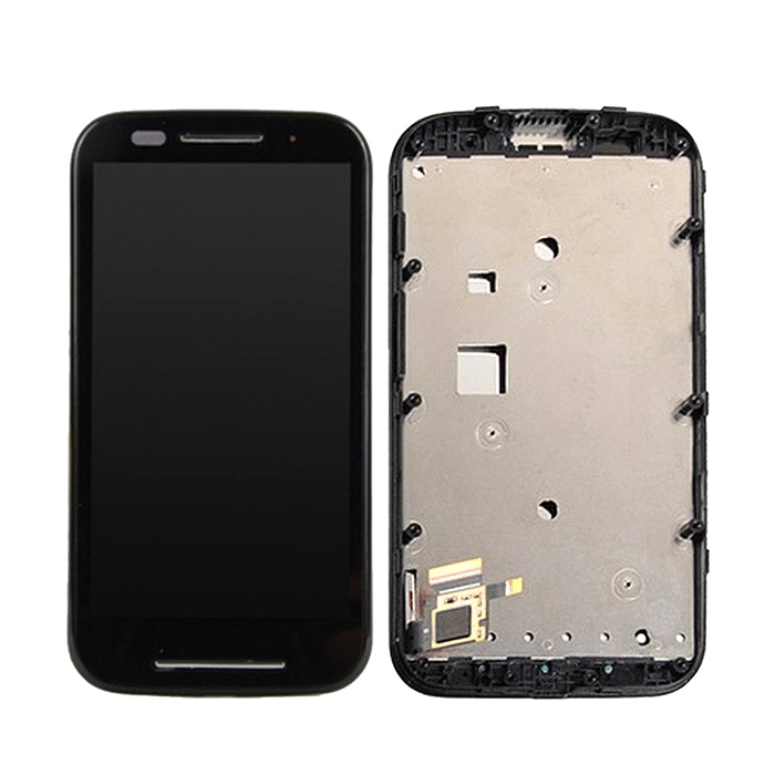 Οθόνη LCD με Μηχανισμό Αφής και Πλαίσιο για Motorola Moto E XT1021 / XT1022 / XT1025 - Χρώμα: Μαύρο