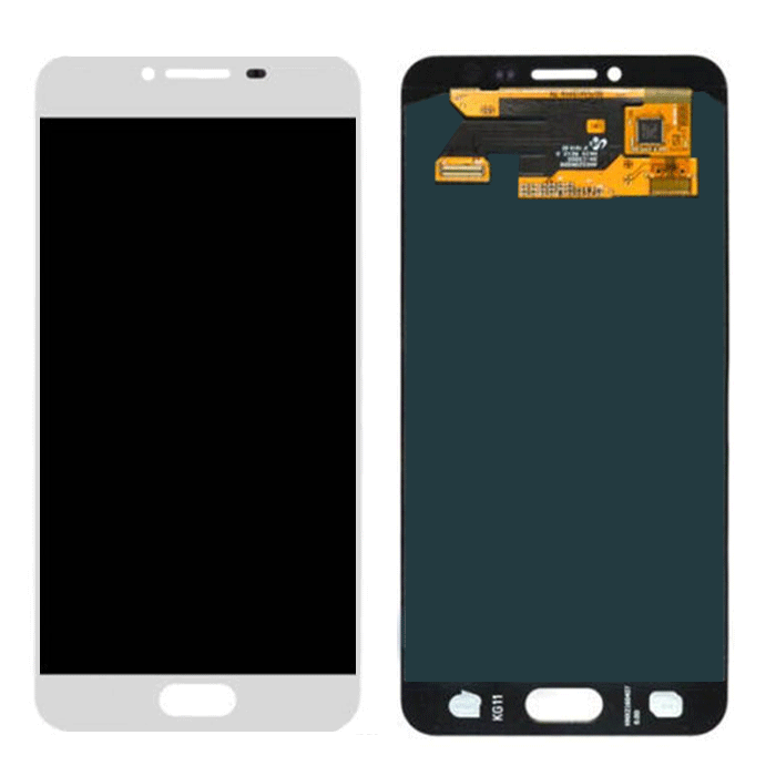 OLED Οθόνη LCD με Μηχανισμό Αφής Assembly για Samsung Galaxy C5 C5000 - Χρώμα: Λευκό