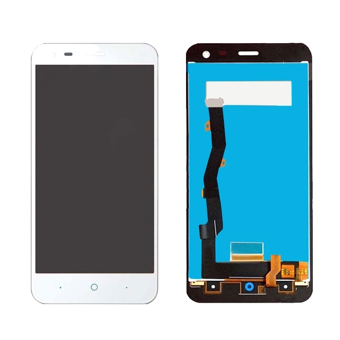OEM Οθόνη LCD με Μηχανισμό Αφής για ZTE Blade S6 Plus / Lux Q7 - Χρώμα: Λευκό