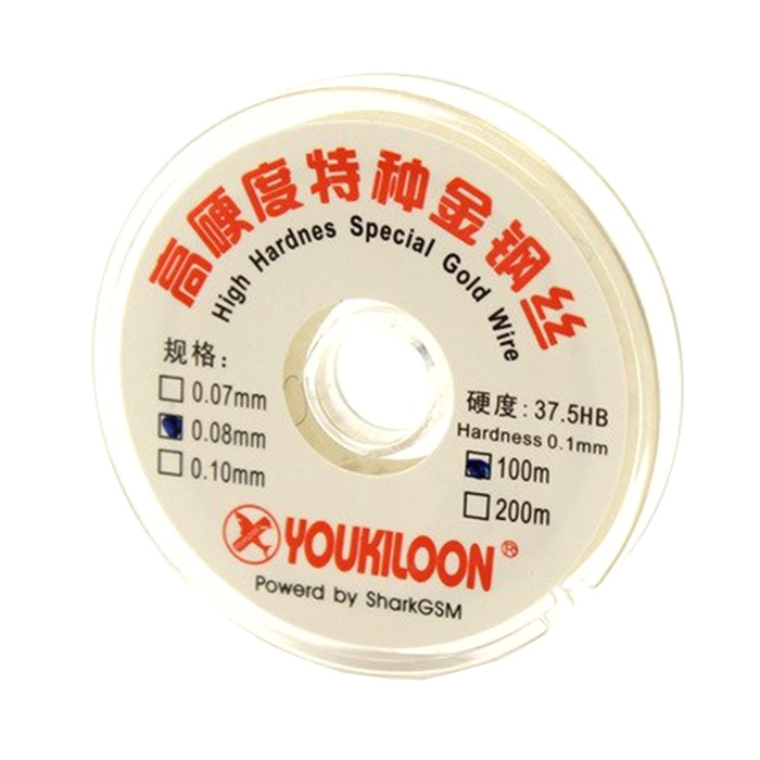 Youkiloon χρυσό σύρμα για χωρισμό οθόνης 100m 0.1mm
