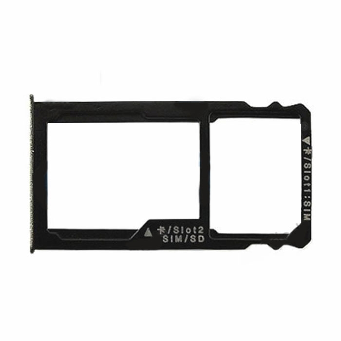 Υποδοχή Κάρτας Single SIM (SIM Tray) για Huawei Mate S - Χρώμα: Μαύρο - Ασημί