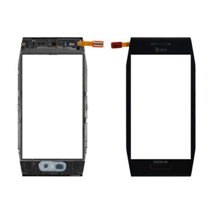 Μηχανισμός Αφής Touch Screen με Πλαίσιο για Nokia X7 - Χρώμα: Μαύρο