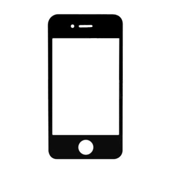 Τζαμάκι οθόνης Lens για iPhone 4/4S - Χρώμα: Μαύρο