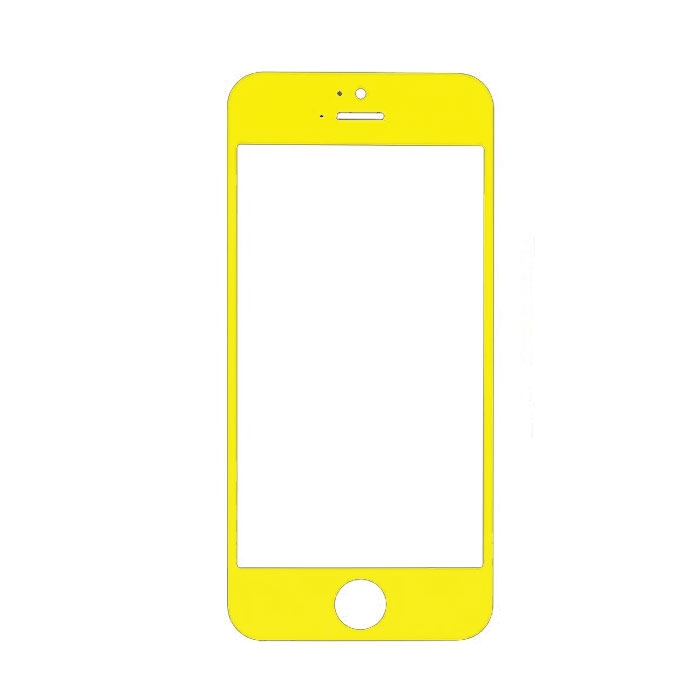 Τζαμάκι οθόνης Lens για iPhone 5/5s - Χρώμα: Κίτρινο