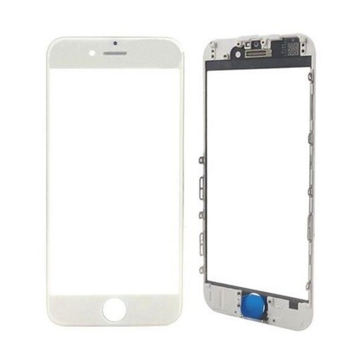 Τζαμάκι οθόνης Lens για iPhone 6 με Frame Bezel - Χρώμα: Λευκό