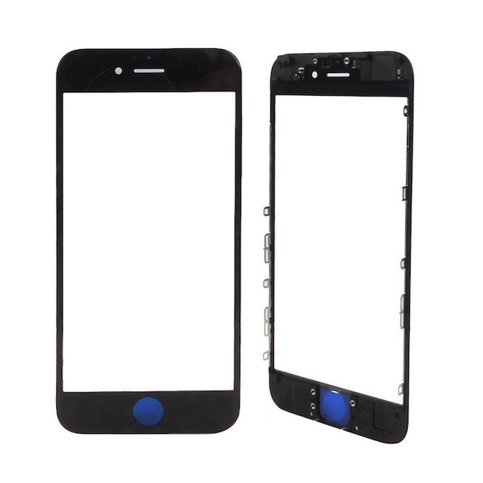 Τζαμάκι οθόνης Lens για iPhone 6 με Frame Bezel - Χρώμα: Μαύρο