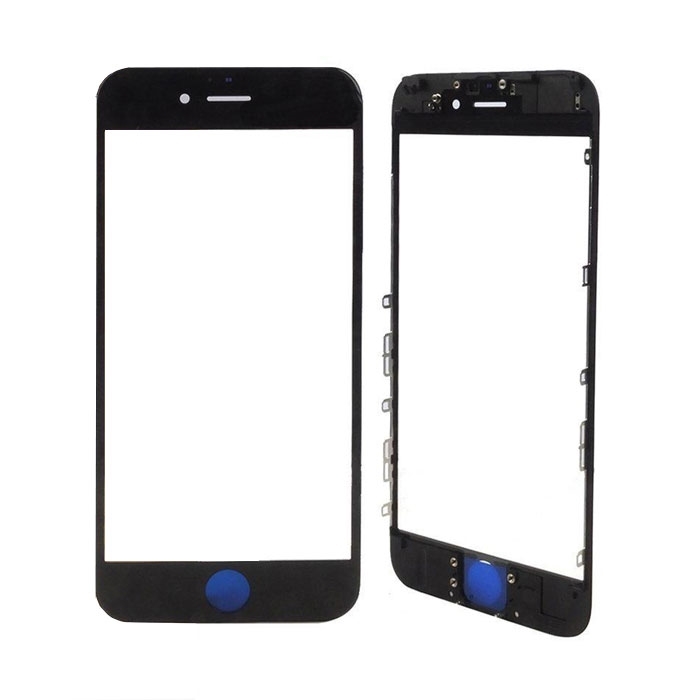 Τζαμάκι οθόνης Lens για iPhone 6/6s Plus με Frame Bezel - Χρώμα: Μαύρο