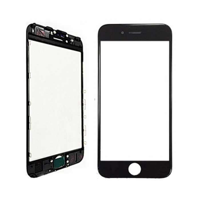 Τζαμάκι οθόνης Lens για iPhone 6S με Frame Bezel - Χρώμα: Μαύρο