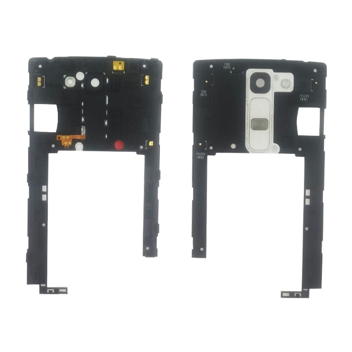 Μεσαίο Πλαίσιο Middle Frame για LG H525 με Μεγάφωνο και Καλωδιοταινία Κουμπιών Έντασης Ήχου και on/off  - Χρώμα: Λευκό