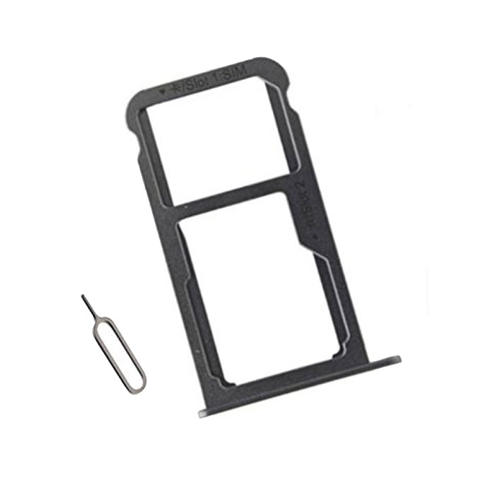 Υποδοχή Κάρτας Dual SIM και SD (SIM Tray) για Huawei Honor 6C/Nova Smart - Χρώμα: Μαύρο