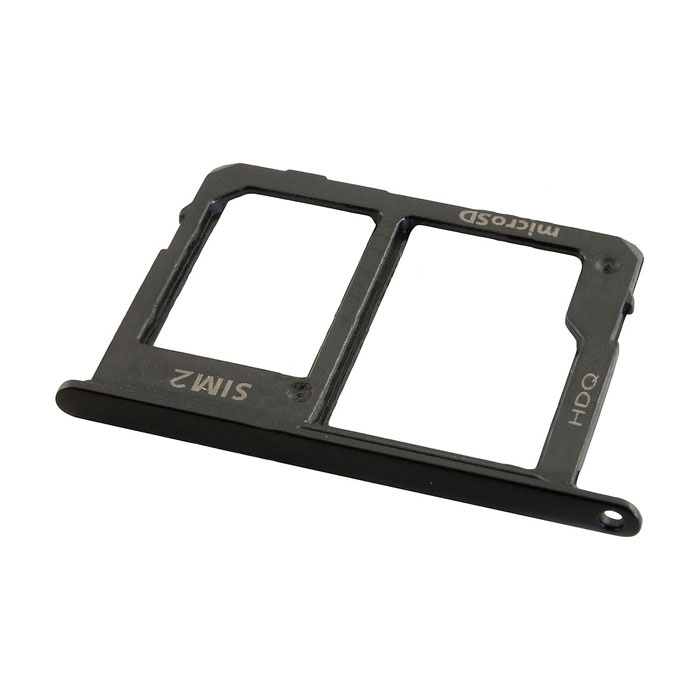 Υποδοχή Κάρτας Dual SIM και SD (SIM Tray) για Samsung Galaxy J4 Plus J415F / J6 Plus J610F - Χρώμα: Μαύρο