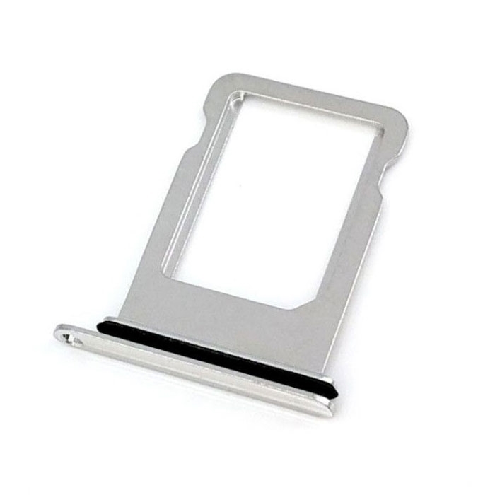 Υποδοχή Κάρτας Single SIM Tray για Apple iPhone X / XS - Χρώμα: Ασημί