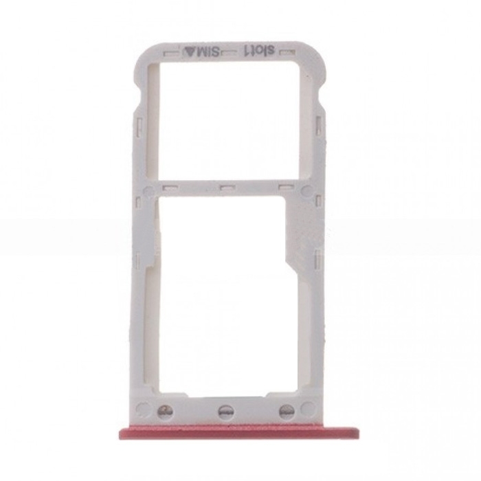 Υποδοχή Κάρτας Dual SIM και SD (SIM Tray) για Huawei P9 Lite Mini/Y6 Pro 2017 - Χρώμα: Ροζ