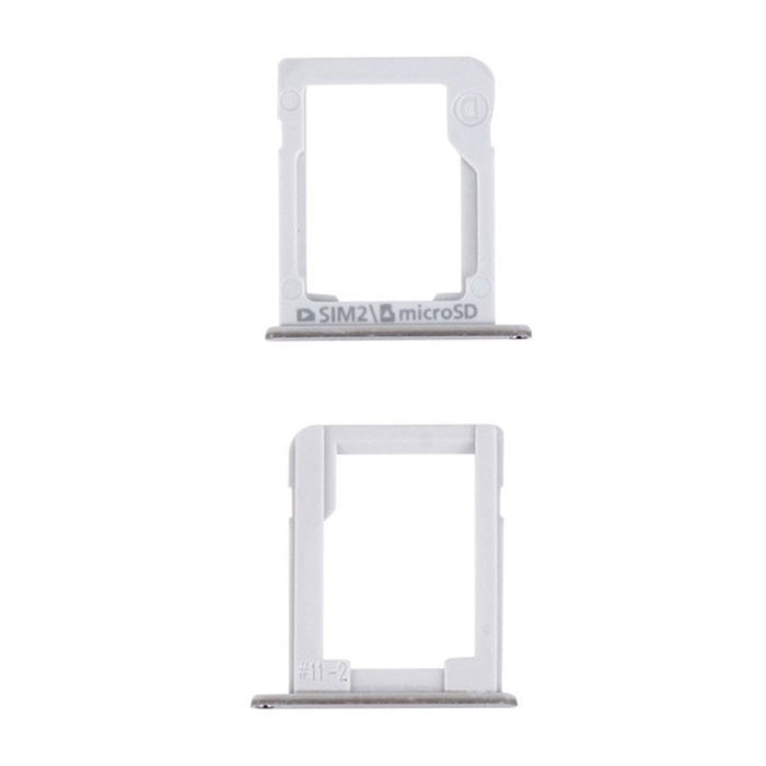 Υποδοχή Κάρτας Dual SIM και SD (SIM Tray) για Samsung Galaxy E5 E500F / E7 E700F - Χρώμα: Ασημί